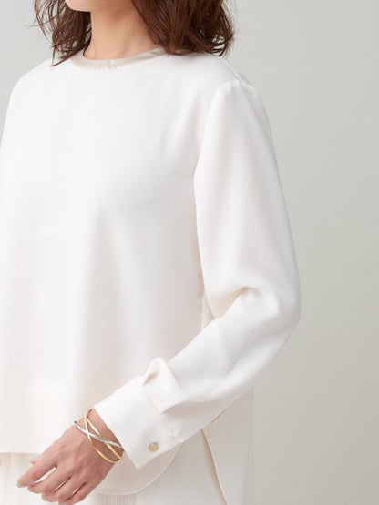 【セットアップ対応】ピーチピケブラウス