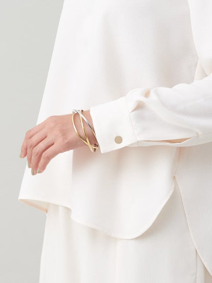 【セットアップ対応】ピーチピケブラウス