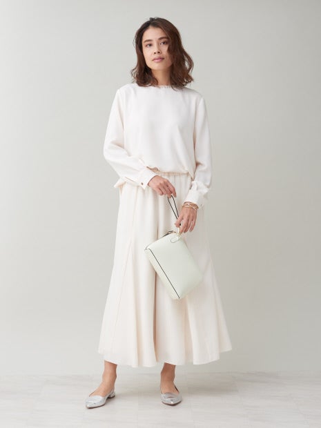 【セットアップ対応】ピーチピケブラウス