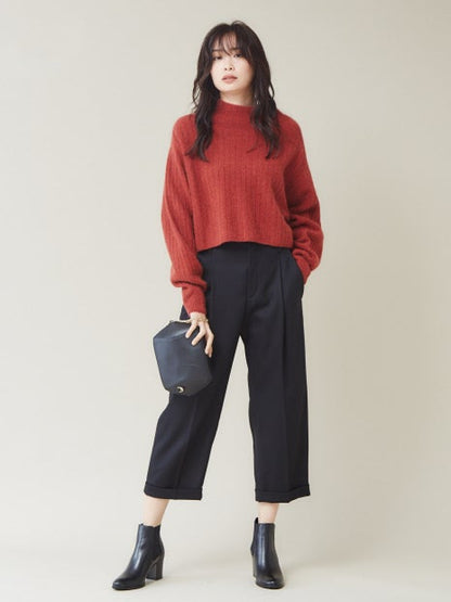 【定番】ウールクルーネックニットプルオーバー