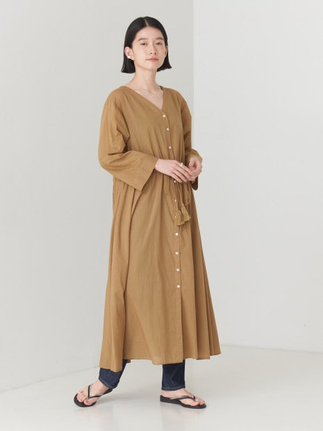 【セットアップ対応】コットンボイルガウンワンピース