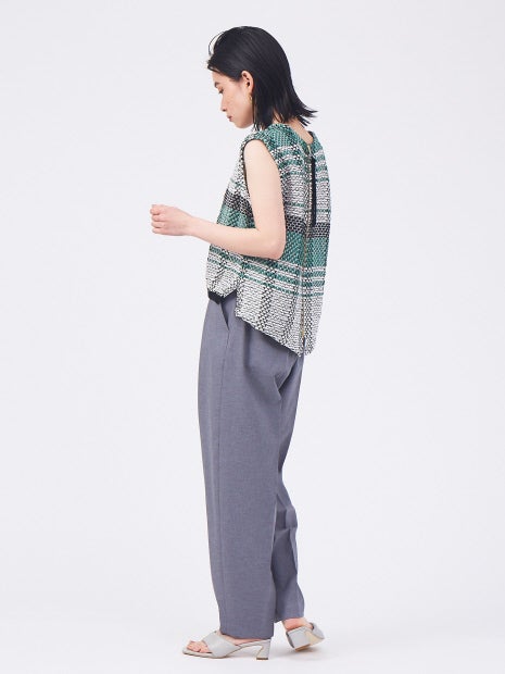 チェックジャガードニット