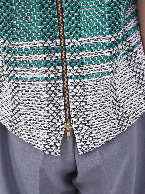 チェックジャガードニット