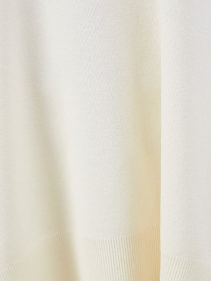 Vネックドレープニットプルオーバー