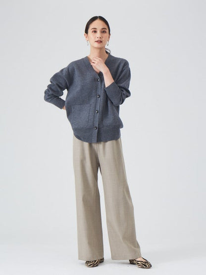 圧縮ニットカーディガン