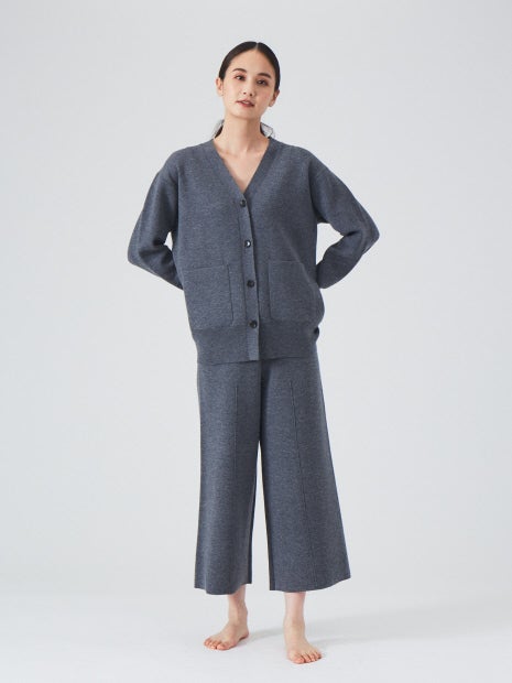 圧縮ニットカーディガン