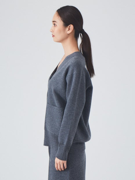 圧縮ニットカーディガン