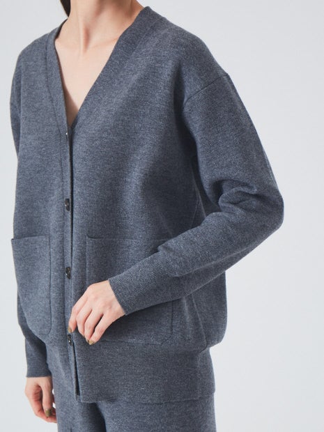 圧縮ニットカーディガン