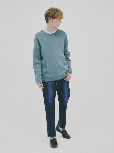 総針 プルオーバー ニット / クルーネックニット