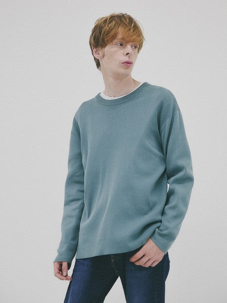 総針 プルオーバー ニット / クルーネックニット