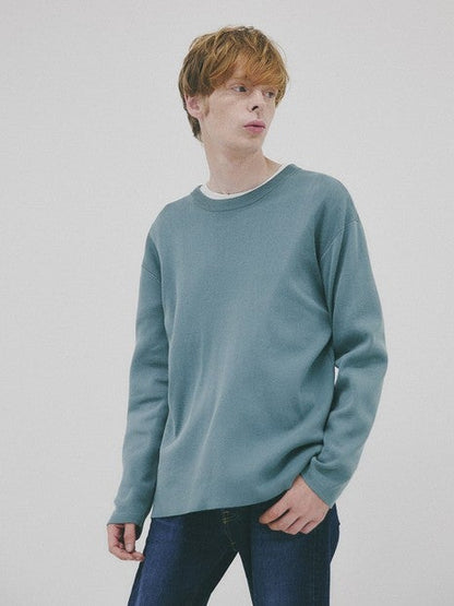 総針 プルオーバー ニット / クルーネックニット