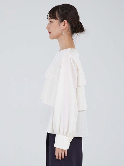 ブライトツイルティアードブラウス