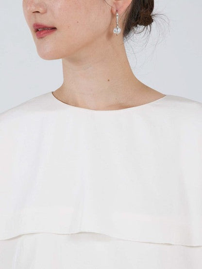 ブライトツイルティアードブラウス