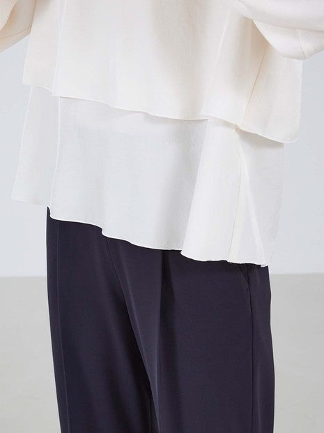 ブライトツイルティアードブラウス