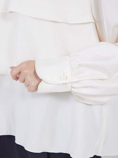 ブライトツイルティアードブラウス