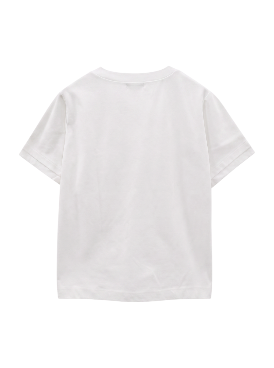 異素材スリットカラー 半袖Tシャツ