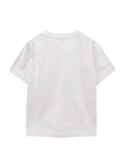 異素材スリットカラー 半袖Tシャツ