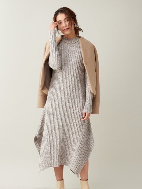 カラーミックス2WAYニットワンピース