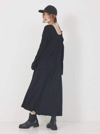 ワッフルフレアワンピース