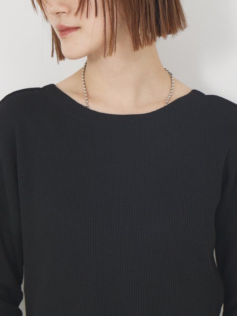 ワッフルフレアワンピース