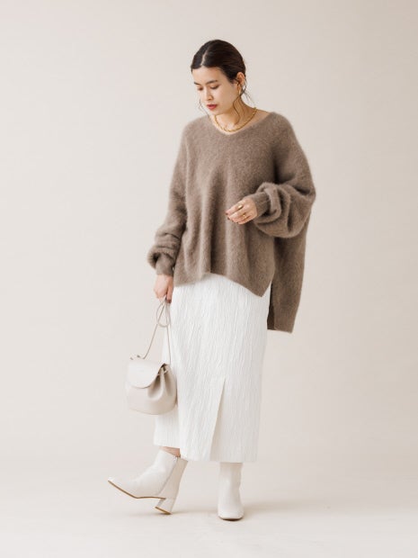 ふくれジャガードタイトスカート