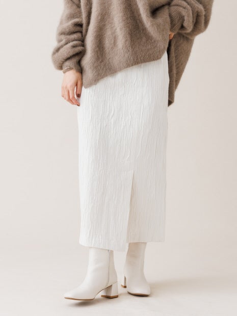 ふくれジャガードタイトスカート