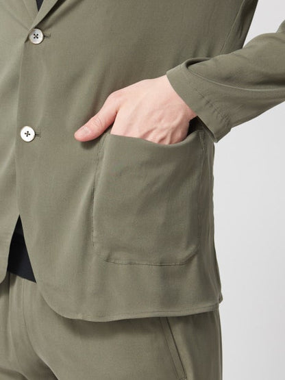 【セットアップ対応】シルクツイルストレッチジャケット