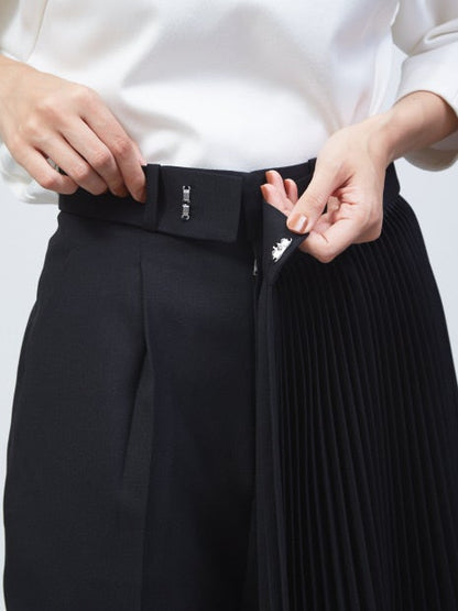 【3WAY】ハーフプリーツパンツ
