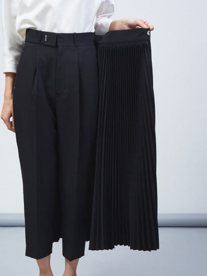 【3WAY】ハーフプリーツパンツ