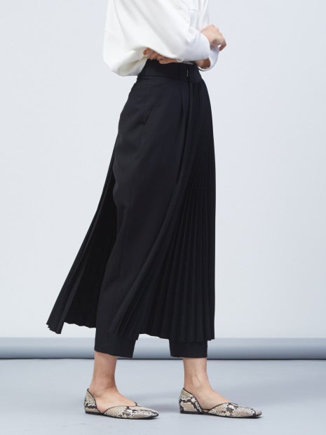 【3WAY】ハーフプリーツパンツ