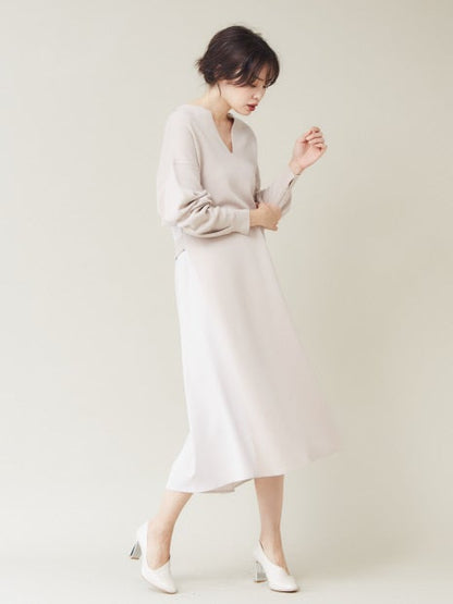 スウェットライクドッキングワンピース