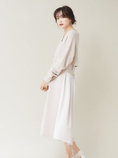スウェットライクドッキングワンピース