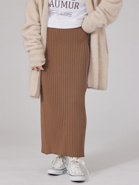 ストレッチリブニットスカート
