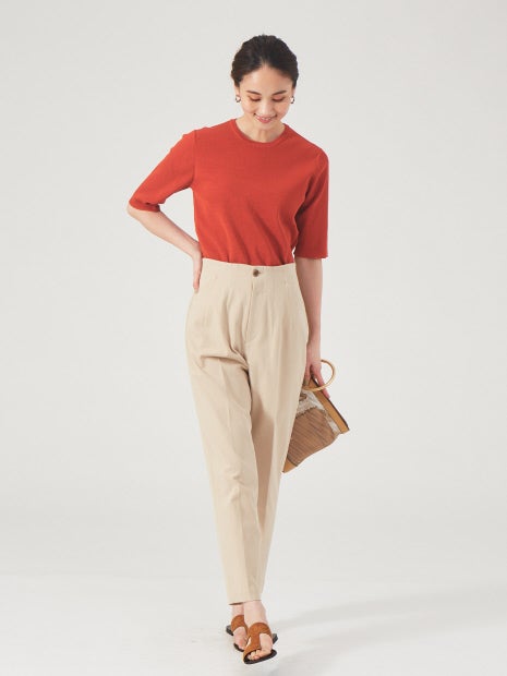 ウォッシャブルクルーネックニットT