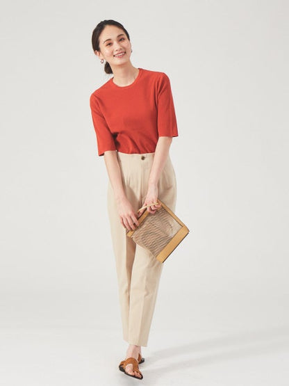 ウォッシャブルクルーネックニットT