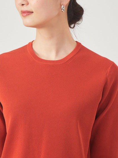 ウォッシャブルクルーネックニットT