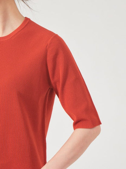 ウォッシャブルクルーネックニットT