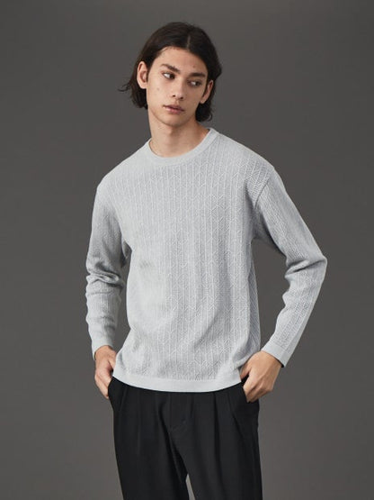 幾何学 リンクス クルーネック プルオーバー ニット