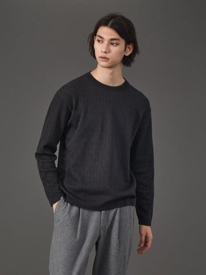 幾何学 リンクス クルーネック プルオーバー ニット