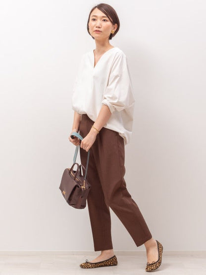 《UVカット・接触冷感・吸水速乾》ハートネックフォルムブラウス