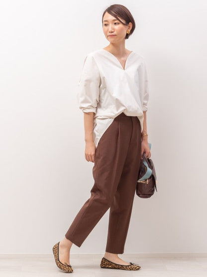 《UVカット・接触冷感・吸水速乾》ハートネックフォルムブラウス