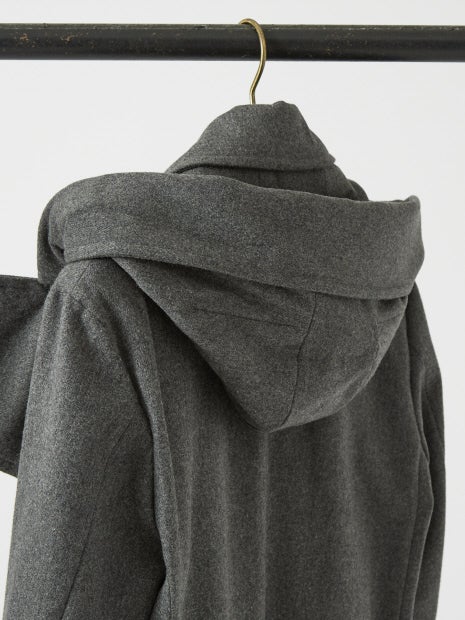 【イタリアMANNELLI社】フーディーステンカラーコート