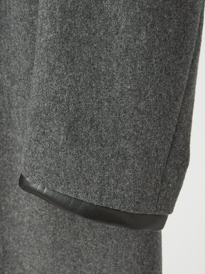 【イタリアMANNELLI社】フーディーステンカラーコート