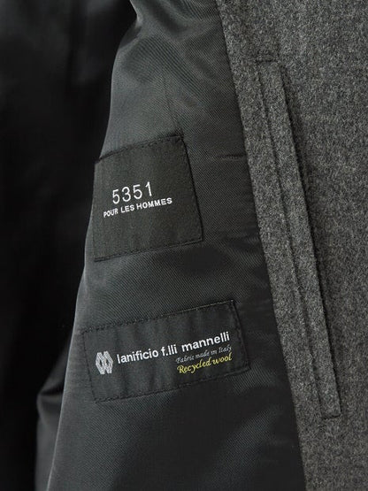 【イタリアMANNELLI社】フーディーステンカラーコート