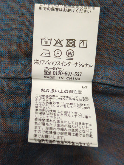バンドカラー リネンシャツ