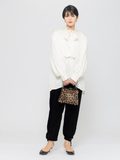 リボンデザインシャツブラウス