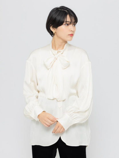 リボンデザインシャツブラウス