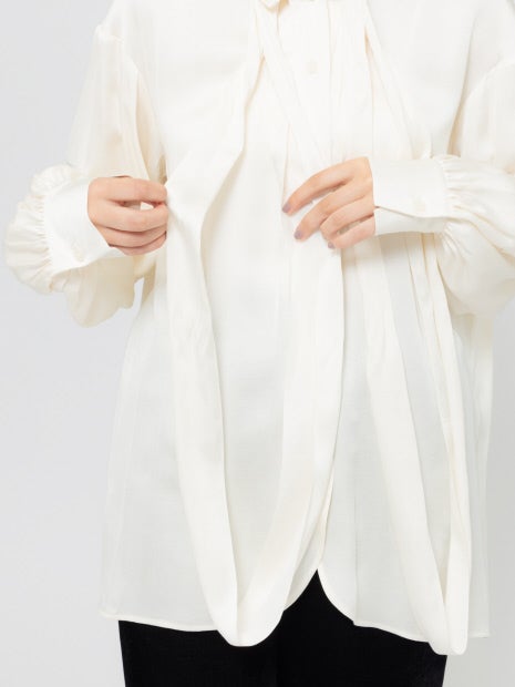 リボンデザインシャツブラウス