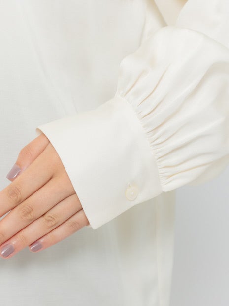 リボンデザインシャツブラウス