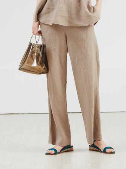 麻製品染パンツ